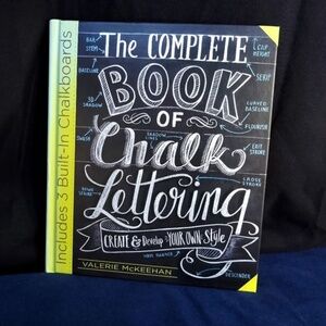 The Complete Book of Chalk Lettering with built in Chalkboards